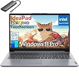 Lenovo Ideapad Laptop, 15.6" Touchscreen FHD Computer, Intel 6-Core Processor (Beat i5-1155G7), 40GB DDR4 RAM, 1TB PCIe SSD, WiFi 6, Type-C, HDMI, Cloud Grey, Windows 11 Pro S, BEF-ectoy USB C Hub
