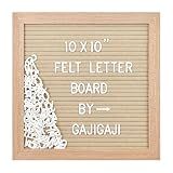 GAJIGAJI Felt Letter Board, 10 x 10 inch Wooden Frame, Beige