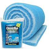 Aquatic Experts Classic Bonded Aquarium Filter Pad -12 Inches by 72 Inches by .75 Inch - Blue and White Aquarium Filter Media Roll Bulk Can Be Cut to Fit Most Filters, Made in USA