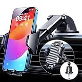 VANMASS Car Dashboard Phone Holder Universal Powerful Suction Cup Mount, Dash Windshield Air Vent Truck Stand Compatible with All Phones Black