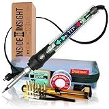 Inside Insight Transparent Soldering Iron Kit 68W Adjustable Temperature | Clear Shell See-Through Solder Gun Tool | Complete Starter Set for Electronics, STEM & DIY Projects