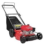PowerSmart 21-Inch 3-in-1 Gas Self-Propelled Lawn Mower,170CC OHV Engine,Bagging/Mulching/Rear Discharging, 6 Cutting Heights, Durable Steel Deck, Rear-Wheel Drive, for Garden, Yard,