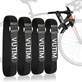 4PCS Bike Rack Strap, Bike Rack Accessory, Adjustable Bike Wheel Stabilizer Strap, Non-Slip Fixed Bike Wheel, Suitable for Camping Equipment, Yoga Mats, Binding Sport Bottle Bicycles, Curtains
