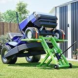 LZBEITEM Lawn Mower Lift Jack,Sturdy Design, 500 lbs Capacity for Tractors and ATVs & GardenTractors Use for Mower Maintenance Or Repair,Green