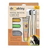 Dr. Oakley Dog Toothpaste and Toothbrush Vet-Grade Enzymatic Peanut Butter Flavor All Natural Total Dental Care Kit for Small Medium or Large Breeds and Cats