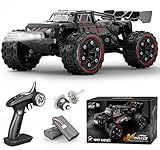 1:16 Scale All Terrain Fast RC Cars for Adults 40KPH, 4WD Electric Off-Road Remote Control Monster Truck with Metal Chassis, 2.4Ghz High Speed Car, Waterproof RC Truck with 2 Batteries for Boys & Kids
