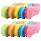 Huvai 10 Pack Car Wash Sponges Multi-Functional Sponge Multi-Color Cleaning Sponges with Vacuum Compressed Packing