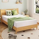 EGOHOME 6 Inch Full Size Mattress for Kids, Memory Foam Mattress with Cooling Green Tea Gel, Relieve Pressure with Medium Firm Support, CertiPUR-US Certified, 75''L x 54''W, White