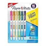 Paper Mate Clearpoint Mechanical Pencils, 0.7mm HB #2 Pencils, Assorted Barrel Colors, 6 Count - For Teacher, Office, School Supplies, Drawing, Drafting