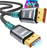 16K 8K DisplayPort Cable 2.1, VESA Certified 16K DP Cable 1.5FT 3.3FT 5FT 6.6FT 10FT 16FT 20FT Lengths for Selection, 16K@60Hz, 8K@120Hz, 4K@240Hz 165Hz 144Hz Support 80Gbps HDR, HDCP DSC 1.2a (3.3FT)