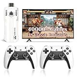 Upgrade Retro Gaming Console Pro with 40,000+ Built-in Classic Video Games, Retro Game Stick with 38 Emulators, Plug & Play for TV, Video Gaming Stick HDMI Output with Dual 2.4G Controllers