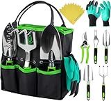 GROWIT Heavy Duty Gardening Tools - 22-Piece Gardening Gifts for Women, Men, Mom, Dad - Durable, Ergonomic Garden Tools Set