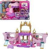 Mattel Disney Princess Toys, Carriage to Castle Transforming Playset with Aurora Small Doll, 4 Figures, Furniture & Accessories​​​