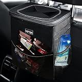HOTOR Car Trash Can, Compact Waterproof Organizer, Leak-Proof Bin, 3-Gallon