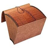 Pendaflex Heavy Duty Expanding File with Extra-Thick Cover, Tyvek Reinforced Edges, 21 Pockets, A–Z Tabs, Elastic Cord Closure, Letter Size (R117ALHD),Brown