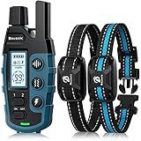 Bousnic Dog Shock Collar 2 Dogs (5-120Lbs) - 3300 ft Waterproof Training Collar for Dogs Large Medium Small with Rechargeable Remote, Beep (1-8) Vibration (1-16) and Humane Shock (1-99) Modes
