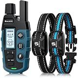 Bousnic Dog Shock Collar 2 Dogs (5-120Lbs) - 3300 ft Waterproof Training Collar for Dogs Large Medium Small with Rechargeable Remote, Beep (1-8) Vibration (1-16) and Humane Shock (1-99) Modes
