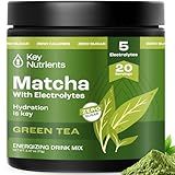 KEY NUTRIENTS Matcha Powder - Unsweetened Matcha Powder with Electrolytes for Hydration and Energy - Green Tea - No Sugar - Made in USA, 20 Servings