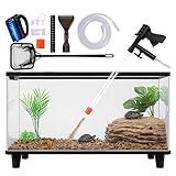 ORLYOBABE Fish Tank Cleaner Kit, Gravel Vacuum for Aquarium, Fish Tank Aquarium Vacuum Gravel Cleaner, Aquarium Siphon with Magnetic Fish Tank Glass Cleaner, Aquarium Cleaning Tools Water Changer