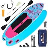 DUMOS Inflatable Stand Up Paddle Board, 10.5'×33'' Paddle Boards with Non-Slip Deck, Durable Advanced Material and Complete SUP Accessories for All Skill Levels