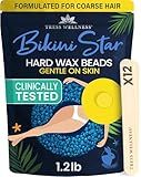 Tress Wellness Wax Beads - Safe for Skin - Dermatologically Tested - At-Home Kit for Bikini, Brazilian & Full Body - Bikini Star 1.2lb