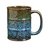 LGQ Coffee Mug,20 Oz Coffee Cups Ceramic Tea Cup Large Coffee Mug for Office and Home - Dishwasher and Microwave Safe Novelty Coffee Mug(1,Green and Blue)