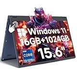 THEYETI 2 in 1 Laptop Convertible 15.6 Inch (16GB RAM, 1TB SSD), i3-1215U 6-Core Processor(Up to 4.4Ghz), FHD IPS Touch Screen Laptop Computer 360°, Bluetooth, WiFi 2.4G+5G, Webcam, USB 3.0, Type C
