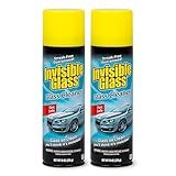Invisible Glass 91164-2PK Premium Aerosol Glass Cleaner Spray for Car Windshields and Windows, Automotive and Home Window Cleaner, Streak-Free, Ammonia-Free, Tint-Safe – 19 oz (Pack of 2)