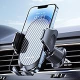 Miracase Phone Holders for Your Car with Metal Hook Clip, Air Vent Cell Phone Stand Car Mount, Universal Automobile Cradle for Garmin GPS Fit iPhone Android and All Smartphones, Dark Black