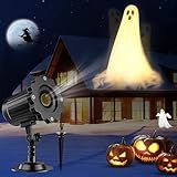 Halloween Projector Lights Outdoor,3D Dynamic Ghost Decorations Light,2025 Upgraded Clearer Ghost HD Patterns,Night Light for Home Window Wall Halloween Decor