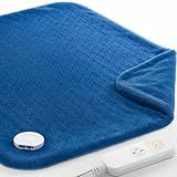 Mothers Day Gifts for Mom Her, Heating Pad for Back Pain & Cramps, 24"x 20" Electric Heating Pad for Shoulder, Neck, Cramp, Menstrual Pain, Auto-Off, Machine Washable, Moist/Dry Heat pad, Blue