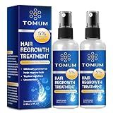 Minoxidil for Men and Women Hair Growth: 5% Minoxidil Topical Spray Hair Regrowth Treatment Stop Hair Thinning and Hair Loss For Stronger Thicker Longer Hair 60ml 2 Pack