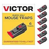 Victor M123SSR Quick-Kill Easy Set Mouse Trap, 6 Reusable Victor Mouse Traps