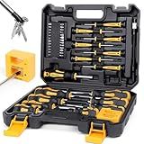 Magnetic Screwdrivers Set with Case, Amartisan 43-piece Includs Slotted, Phillips, Hex, Pozidriv,Torx and Precision Screwdriver Set, Magnetizer Demagnetizer Tools, Tools for Men