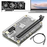 PCIE 3.0 x16 22Gbps eGPU DOCK, Thunderbolt 4 cable, compatible with external GPU NVIDIA AMD Graphics Card for Windows Laptop Console featuring Thunderbolt 3/4 USB 4, Powered by PD/8PinCPU/Molex/DC5521