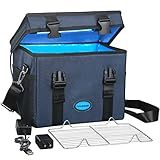 UVC Sanitizer Box Ozone Free with Timer, Portable Large Cleaner Bag with USB Port, UV Light Blue Tote for Mask, Cell Phone, Baby Bottle, Key, Towel 12L/3.17 gal