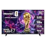 Hisense 85" E7 Cinema Series Hi-QLED Mini-LED 4K UHD Smart Fire TV (85E7SF, 2026 NEW) - Native 144Hz, AI Picture, Dolby Vision IQ · Atmos, FALD, HDR10+ Adaptive, MEMC, Alexa+