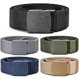 UNGGJKB Tactical Men's Nylon Belts,5 Pack Men Casual Canvas Belt