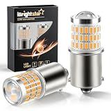 iBrightstar 1156 LED Bulb Amber, BA15S 1141 LED Turn Signal Bulbs Super Bright for Vehicle Blinker Lights and Turn Signal Lights, 2 Pack