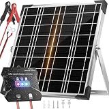 Voltset Solar Panel Kit 20W 12V, Waterproof Solar Battery Charger for Car