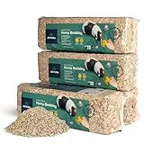 All Walks 40 Liters(4 x 10L Bags) Premium Natural Hemp Bedding, Odor Control, Low Dust, Highly Absorbent, for Rabbits, Hamsters, & Small Animals, Biodegradable, Made in USA