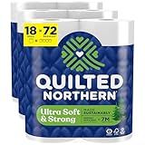 Quilted Northern Ultra Soft & Strong Toilet Paper, 18 Mega Rolls = 72 Regular Rolls, 5X Stronger, Premium Soft Toilet Tissue with Recyclable Paper Packaging