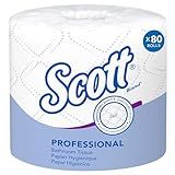 Scott Professional Standard Roll Bulk Toilet Paper (04460), 2-Ply, Elevated Design, White, Individually Wrapped (80 Rolls of 550 Sheets, 44,000 Sheet Total)