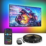 Govee TV LED Backlight, RGBIC Smart LED Strip Lights for 55-65 Inch TVs, Bluetooth and Wi-Fi APP Control, Works with Alexa & Google Assistant, Music Sync, 99+ Scene Modes, Adapter