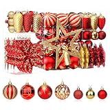 SHareconn 106 PCS Christmas Ball Ornaments for Christmas Tree Decorations