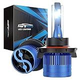 Marsauto H13/9008 Bulbs, 60,000LM 1200% Ultra Bright, Plug and Play IP68 Waterproof Off-Road Lights, IP68 Waterproof, Pack of 2