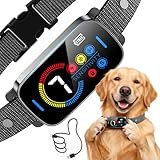 Ultrasonic Bark Collar for Large Medium Small Dogs, Humane No Bark Collar with Beep & Vibration, Smart Barking Collar with 7 Adjustable Sensitivity Levels, Rechargeable Bark Collar for Dogs,Waterproof