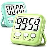 Antonki 2 Pack Digital Timer for Kids Classroom Kitchen Timers for Cooking
