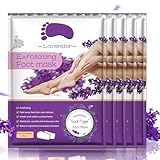 Foot Peeling Mask 5 Pack, Foot Peel Mask Remove Dead Skin, Rough Callus and Cracked Heels, Dry Skin Moisturizer for Soft and Smooth Baby Touch Feet (Lavender)