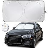 EcoNour Car Sun Shade for Windshield, Foldable Front Window Cover